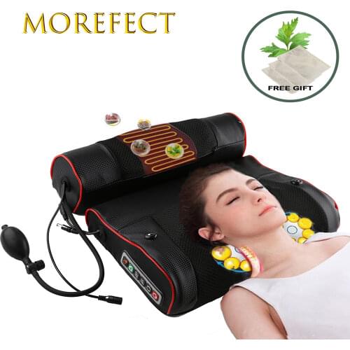 Neck Relaxation Massage Pillow Back Heating Kneading Infrared therapy shiatsu AB Massager