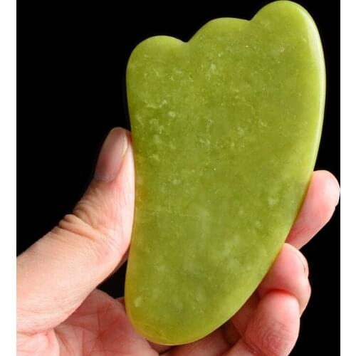 Portable Natural Jade Stone Guasha Board SPA Therapy Face Massage Tool Skin Lifting Body Care Antistress Relax Scraping Massager