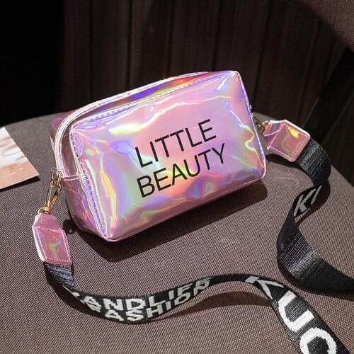 Women Laser Crossbody Bag Fashion Mini Square Shoulder Messenger Bags Holographic Jelly Colors Trend Wild Bolsa Feminina