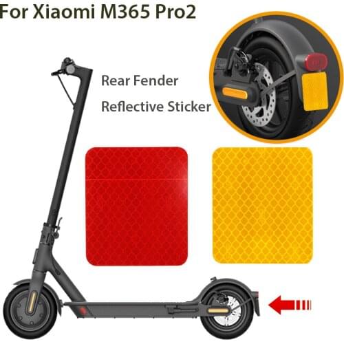 Rear Fender Reflective Warning Sticker for Xiaomi M365 Pro 2 Electric Scooter Rear Mudguard Sticker Scooter Accessories