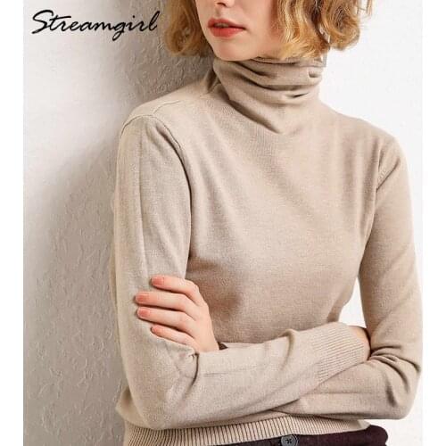 White Turtleneck Sweater Women Winter Clothes Womens Jumper Warm Knitted Turtle Neck Fall Sweaters For Women Sweater Woman 2020