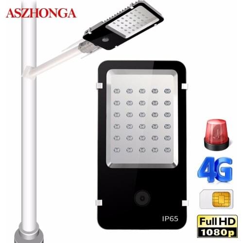 Street Light 1080P HD 3G 4G SIM Wireless WI-FI IP Camera CCTV Security Surveillance Outdoor IP65 Waterproof Outside P2P Camera