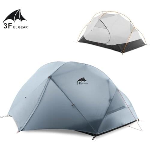 3F UL GEAR Tent 15D Silicone 2 Person Ultralight Travel Tent Double Layer Outdoor Hiking 3-4 Season Camping Tent With Free Mat