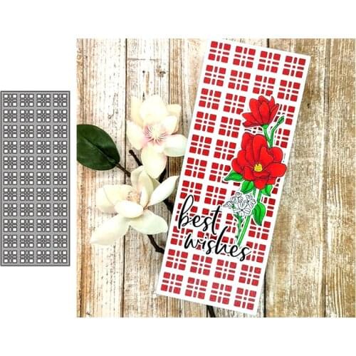 Grid Cutout Long Frame Metal Cutting Dies For Scrapbooking Handmade Mold Cut Stencil New 2021 DIY Card Make Mould Model Craft