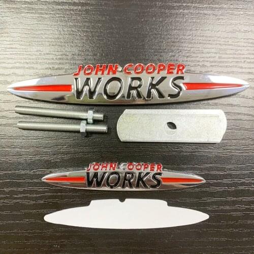 1X Car styling Tail Rear Side Metal Emblem Stickers Auto Decoration Badge Decal for JCW logo MINI Cooper R50 R52 R53 R55 R56 R57