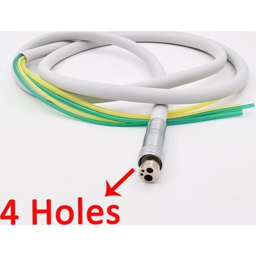 1 PC Dental Accessories 4 Holes Dental Handpiece Hose Tube With Connector For High&Low Speed Dental Instrument