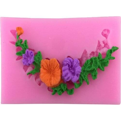 1Pcs Bouquet shape silicone soft candy mold cake decorating tool Candy Chocolate Mold