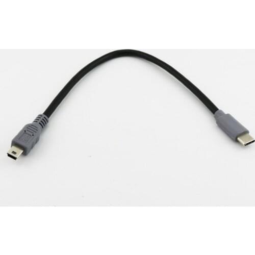 10pcs USB Type C 3.1 Male To Mini USB 5 Pin B Male Plug Converter OTG Adapter Lead Data Cable for Mobile Macbook 25cm / 1m 3ft