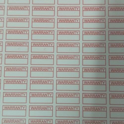 10x5 mm Warranty sealing label sticker Universal with years and months and days