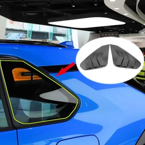 2019 2020 Rear Window Triangle Shutters Cover Trim Sticker Shell ABS Plastic Car Styling 2pcs for Toyota RAV4 Accessories