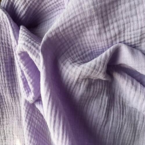 Natural 100% Cotton double Gauze Soft Fabric 140 cm 55'' width 125 gsm baby blanket sewing fabric 20 meters for sample test CD02