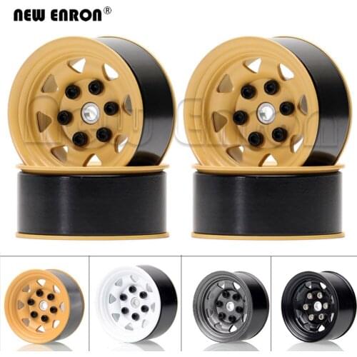 4Pcs 1.55 inch Aluminum Beadlock Wheel Hub Rim for RC Crawler Car D90 TF2 JIMNY RC4WD Tamiya CC01 LC70 LC80 Axial SCX10 AX90069