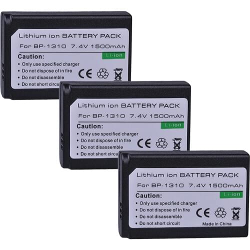 Batmax 3Pcs 1500mAh IA-BP1310 BP-1310 BP 1310 Camera Battery for Samsung NX5 NX10 NX100 NX11 NX20 Cameras