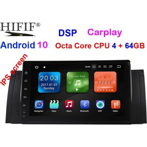 9 inch 1024x600 HD Touch Screen 1 din Android 10 Car Multimedia Radio Stereo for BMW E39 E53 X5 Wifi 4G Bluetooth DVR RDS USB