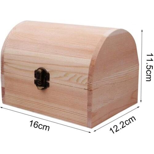 1pc S/M/L Home Storage Box Handmade Craft Wooden Box Jewelry Box Unfinished Handmade Wood Delicate Lightweight Trinket Case