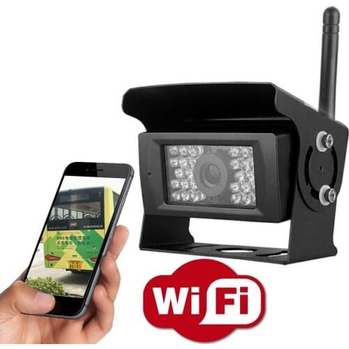 Car 28 pcs IR leds heavey duty bus truck train DVR vehicle Backup camera wireless for IOS and Android smartphone and take photo