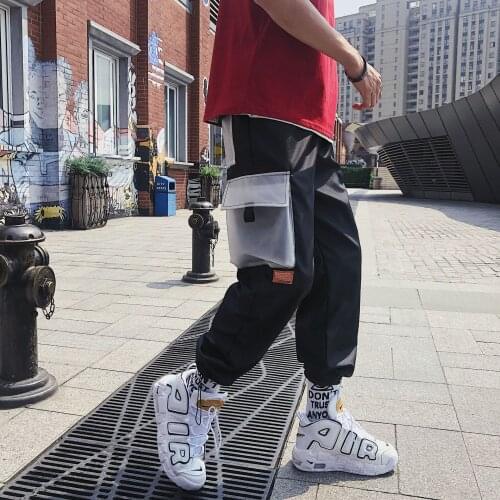 Spring Overalls Men and Women Wear Pants Ins with Harajuku Style Multi-pocket Tide Brand Tie-leg Casual Pants Men Women
