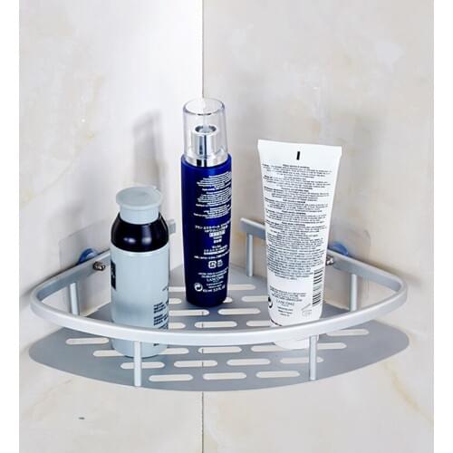 Space Aluminum Bathroom Shelf Shower Shampoo Soap Cosmetic Shelves Bathroom Accessories Storage Organizer Rack Holder