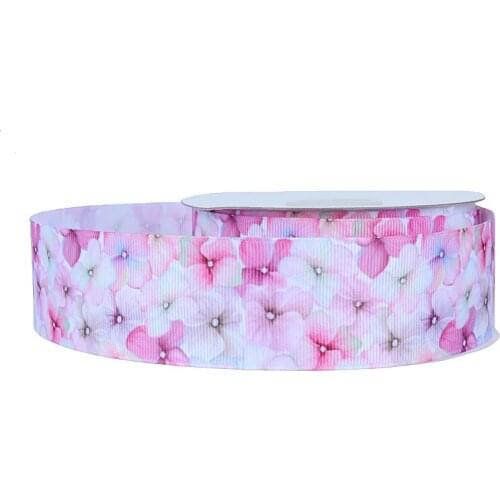 FLRA Ribbon (50yards/lot) Free shipping beautiful flower printed grosgrain ribbons