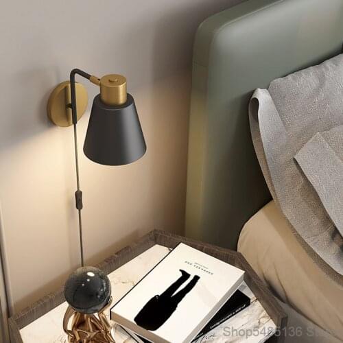 Nordic Minimalist Bedroom Bedside Wall Lamp Personality Creative Warm and Elegant Living Room Study Hotel Room Decoration Lamp