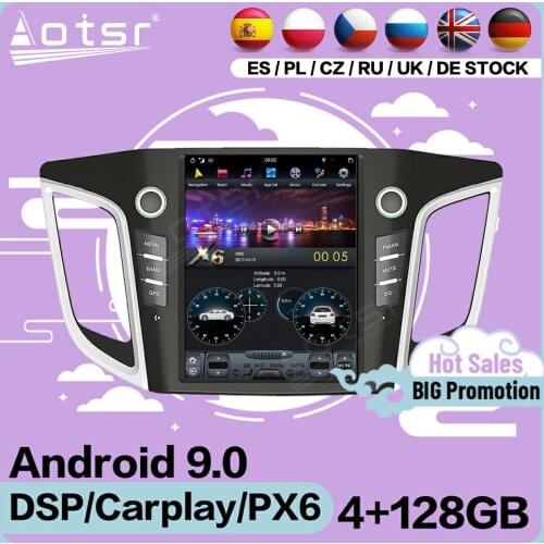128G Tesla Screen Multimedia Stereo Android 9 Player For Hyundai IX25 CRETA 2014 2015 2016 2017 2018 Navi Audio Radio Head Unit