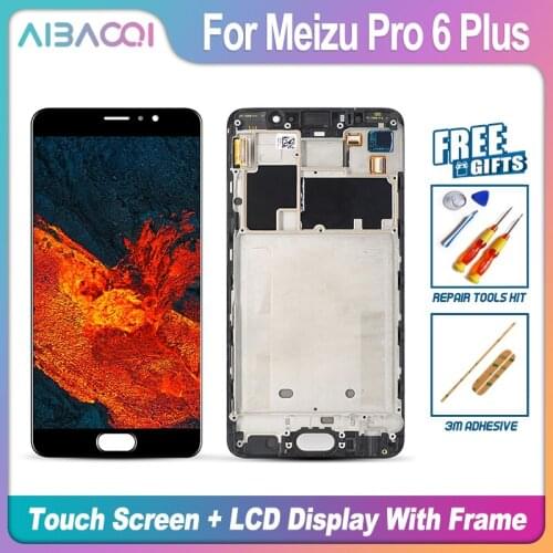 AiBaoQi Brand New Touch Screen LCD Display+Frame+Power Cable Assembly Replacement For Meizu Pro 6 Plus
