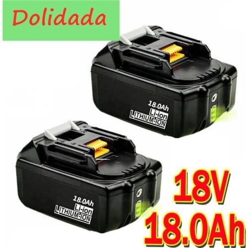 Original For Makita 18V 18000mAh 18.0Ah Rechargeable Power Tools Battery with LED Li-ion Replacement LXT BL1860B BL1860 BL1850