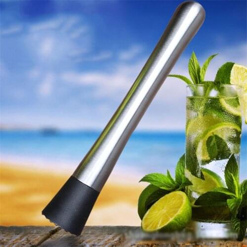 Useful Cocktail Muddler Mojito Mint Cocktail Stainless Steel Bar Mixer DIY Drink Fruit Ice Muddler Crushed Ice Barware Bar Tool