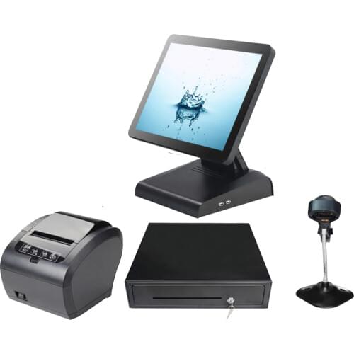 POS All In One for retailers Commercial EPOS 15'' PC Touch computer POS system