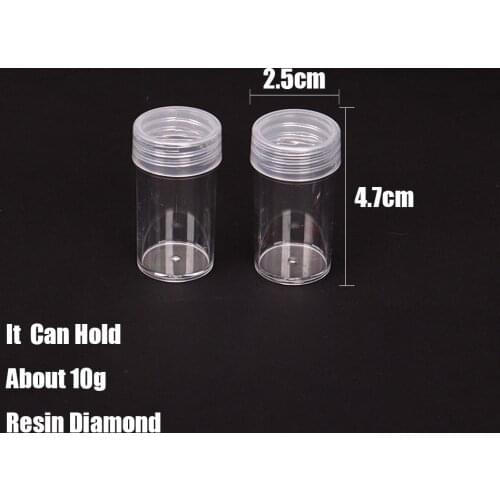 60/120/300/500/1pcs Clear Bottles For Diamond Painiting Storge Box Container Moasic Embroidery Accessories Cross Stitch Tools