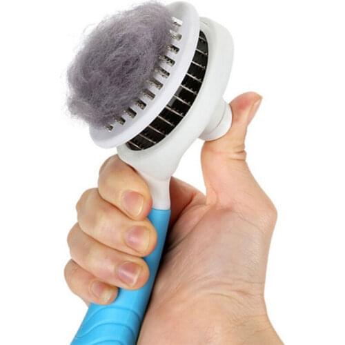 1 Pcs Push Board Design Combs Dog Hair Remover Cat Brush Grooming Pet Hair Trimmer Comb