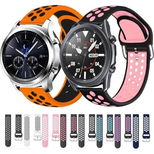 20 22MM Watch Band for Samsung Galaxy Watch 42mm/Garmin Venu/Garmin Vivoactive 3/Vivoactive 4/Forerunner 245 645 Silicone Straps