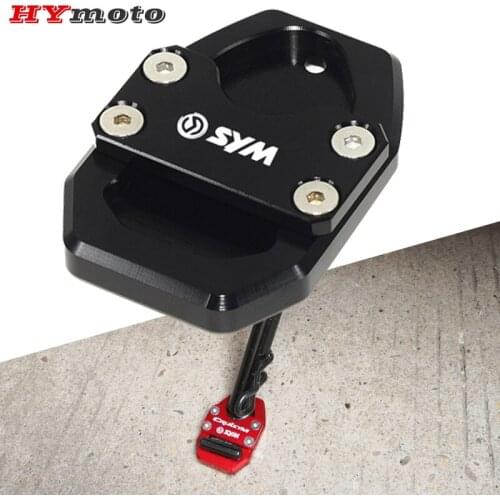 With Logo For SYM CRUISYM300 GTS300i GTS 300 300i Motorcycle CNC Kickstand Foot Side Extension Pad Support Plate Enlarge Stand