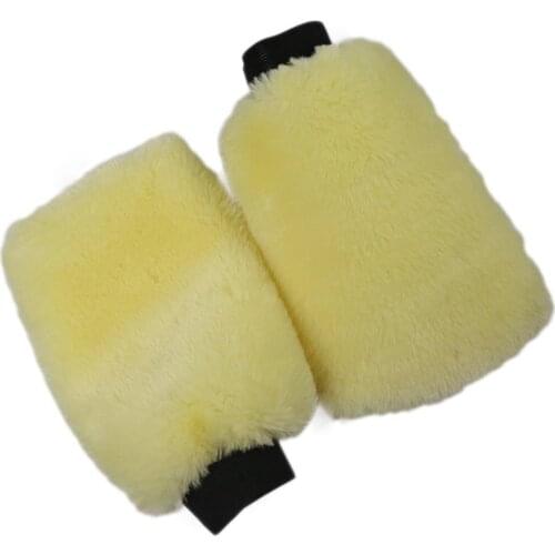 1PC Car Wash Wool Gloves Wool Velvet Waxing Thick Double-Sided Gloves Car Cleaning Tools Car Cleaning Supplies Car Care Hot
