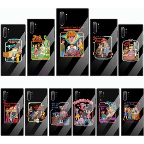 Funny Halloween Satan Vintage Phone Case Tempered glass For Samsung S6 S7 edge S8 S9 S10 e plus note8 9 10 pro