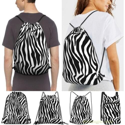 Gym Bag Waterproof Drawstring Backpack Men Sports Bag Zebra Women 2021 Outdoor Travel Bags For Gym Training Swimming Fitness Bag