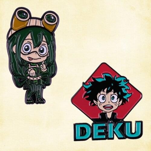 Tsuyu Asuiii Rainy Season Hero Froppy Izuku Midoriya Deku Pro Hero chibi enamel pin brooch