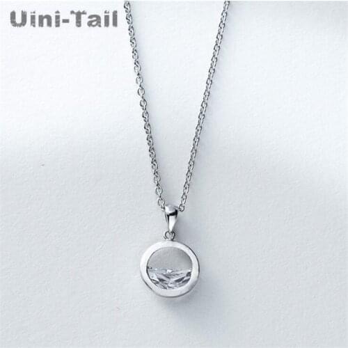 Uini-Tail hot new 925 sterling silver condensation droplet necklace fresh and simple fashion temperament high quality gi