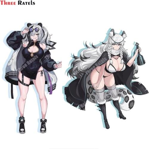 Three Ratels A836 Feater Arknights Anime Car Hood Sticker With Waterproof Protected Vinyl Material Auto Accessory Decor Decals