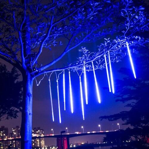 Waterproof Outdoor Lighting 30 50cm Meteor Shower Rain Tubes LED Christmas String Light 110V 220V for Party Garden Tree Decor
