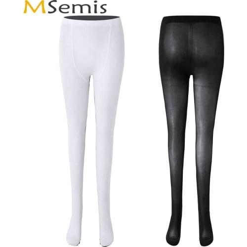 Women Double Color Pantyhose Patchwork Long Stocking Elastic Contrast High Socks Sexy Smooth Tight Legging Costume Femme Hosiery