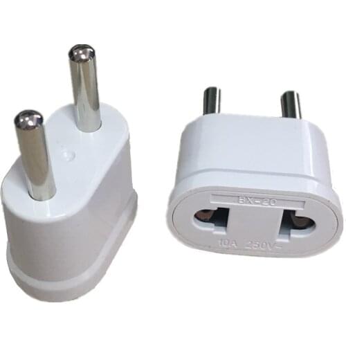 1pcs EU KR Plug Adapter Japan CN US To EU Euro European Travel Adapter Electric Plug Power Cord Charger Sockets Outlet