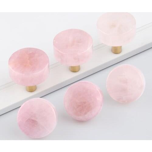 Set of 4 Obsidian Crystal Drawer Knobs with Screws Round Shape Healing Stone Decorative Cabinet Pulls Handles for Dresser Home