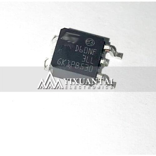 10pcs/lot Free shipping D60NF3LL STD60NF3LLT4 N-FET 30V 60A SOT-252 100% New original