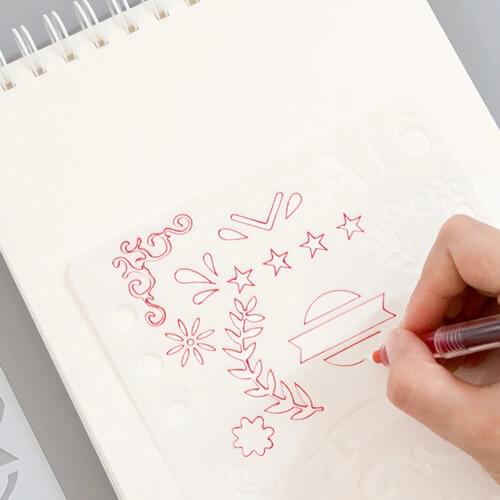 24Pcs/ Bullet Journal Stencil Set Plastic Planner DIY Drawing Template Diary Decor Craft