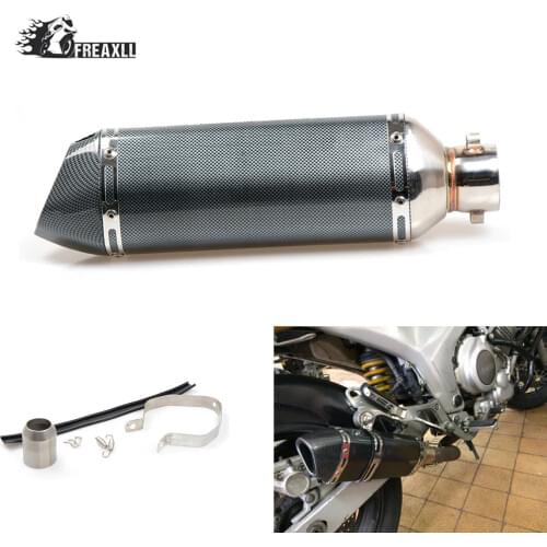 36MM-51MM Universal exhaust pipe motorcycle Muffler Escape Slip-On Pipe Fit Motorbike For YAMAHA YZF R125 Honda MSX NC700 CB500