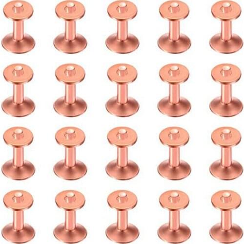 50 Sets DIY Luggage Rivet Leather Craft Rivet Tubular Stud Metal Rivet Sets 9X3.3X19mm