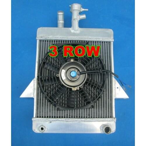 70mm (2.75'') aluminum alloy radiator + 10" 12V fan FOR Triumph GT6 1966-1973 1967