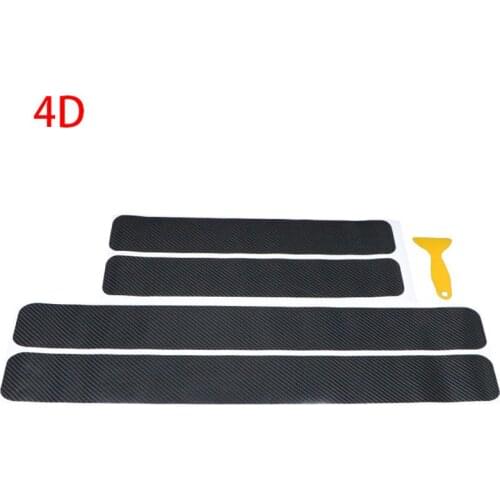 Car Carbon Fiber Stickers Car Door Scratch Strip Anti-kick Film Protective Pad Threshold Strip Sticker Universal