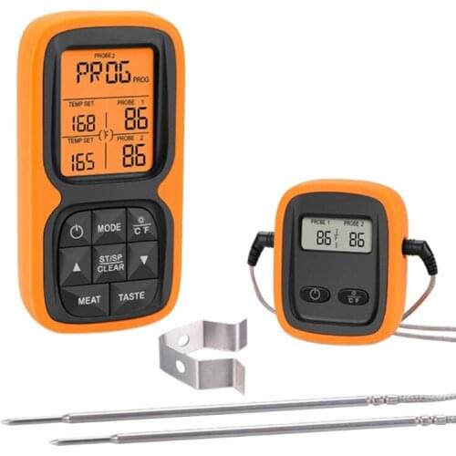 Wireless Meat Thermometer Digital Remote Cooking BBQ Food Thermometer with Dual Probes for Kitchen Grilling Oven